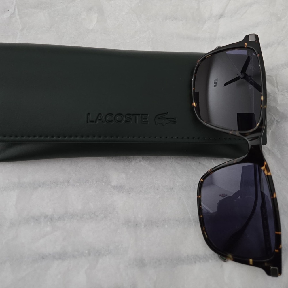Lacoste Tortoise Shell Sunglasses with Black Case